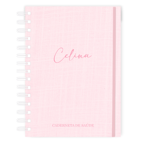 Caderneta de Saúde Menina - Linho Rosa